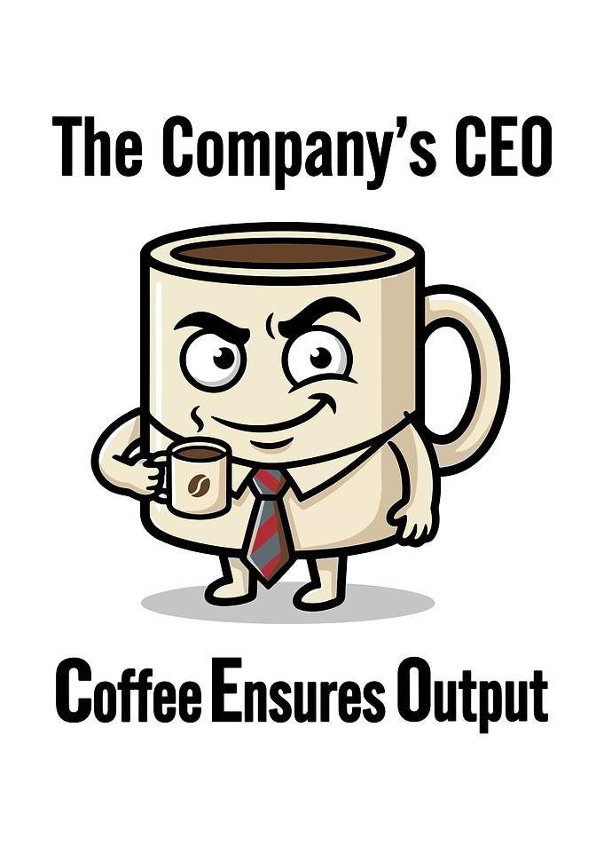 The Company's CEO Coffee Mug Cartoon