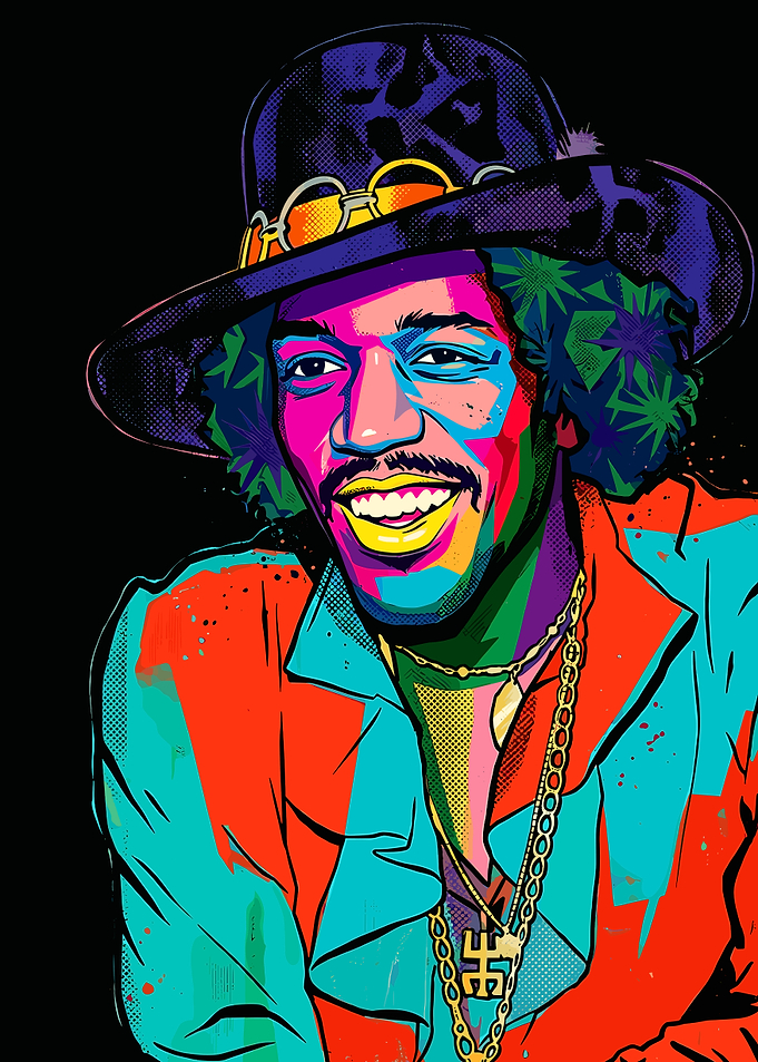 Jimi Hendrix Pop Art Portrait