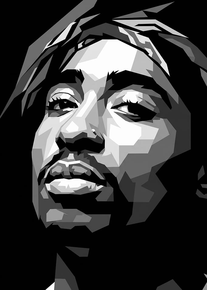 Tupac Shakur WPAP Pop Art Portrait