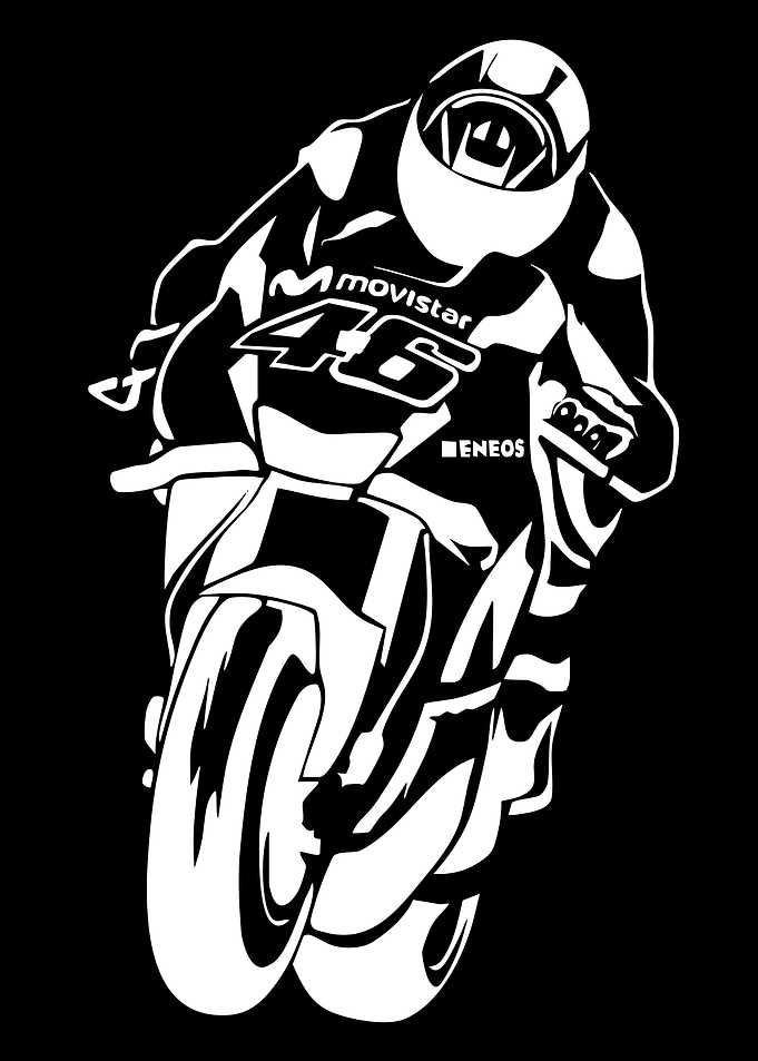 Valentino Rossi MotoGP Minimalist Graphic