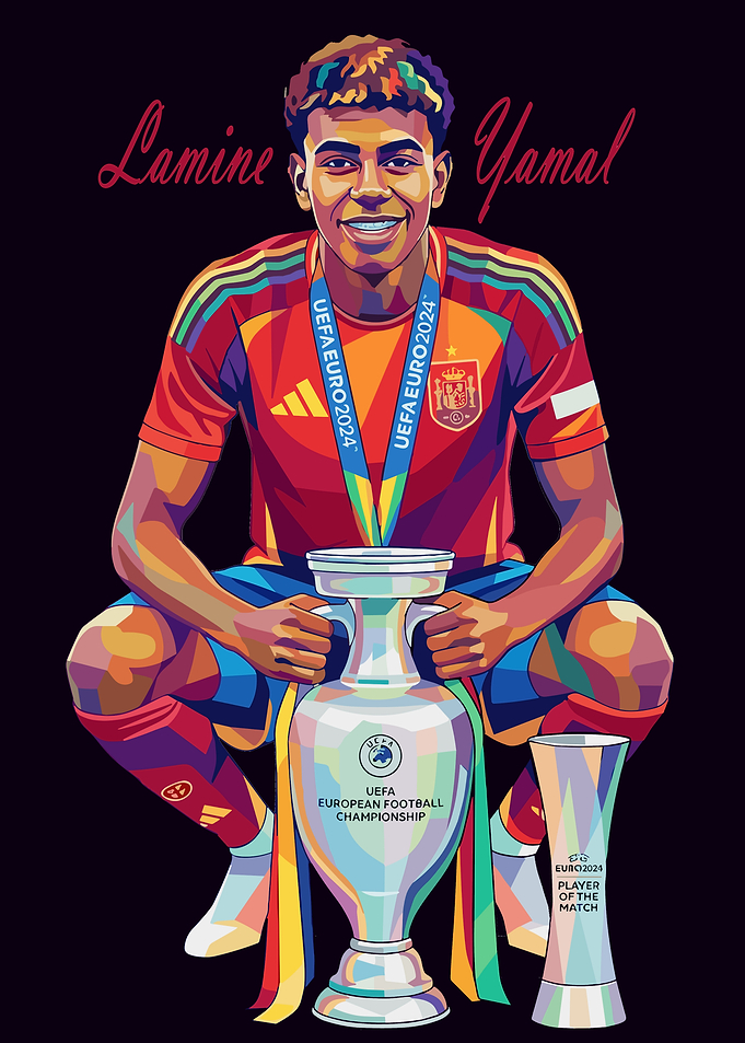 Lamine Yamal Euro 2024 Pop Art