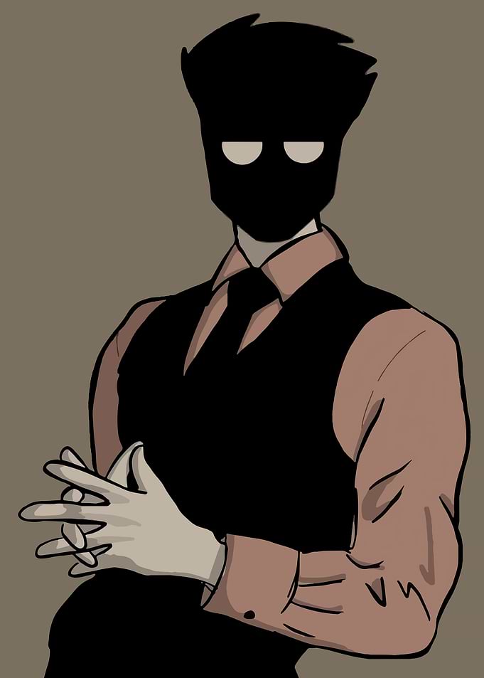 Shadowy Figure in Formal Attire