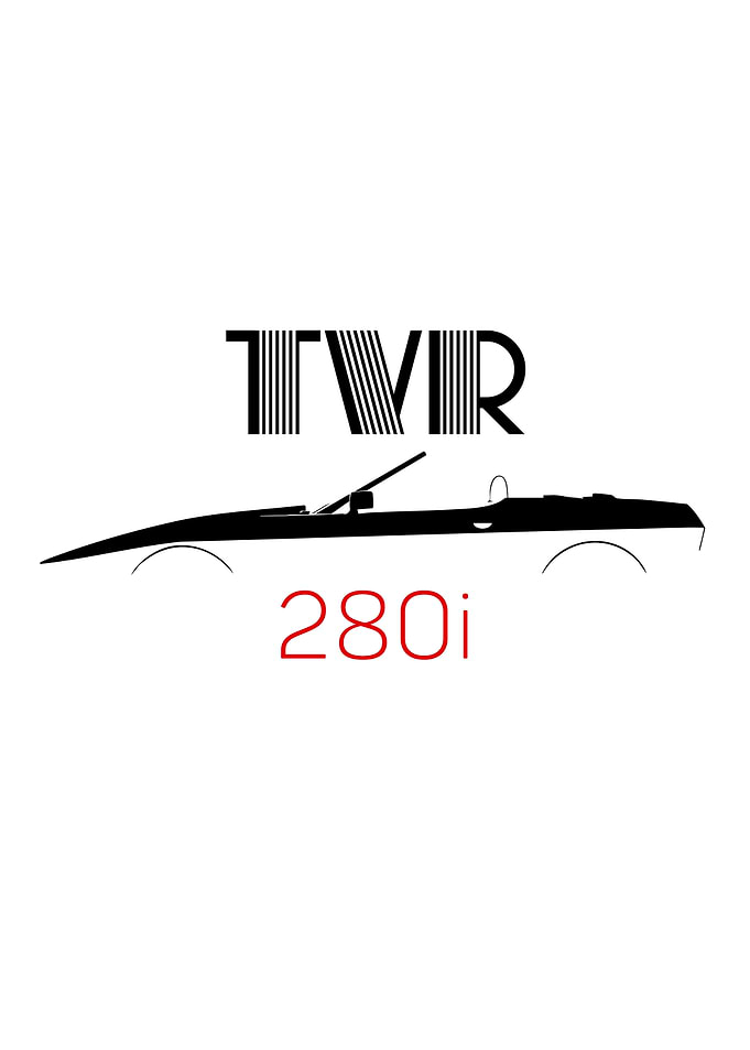 Minimalist TVR 280i Car Poster