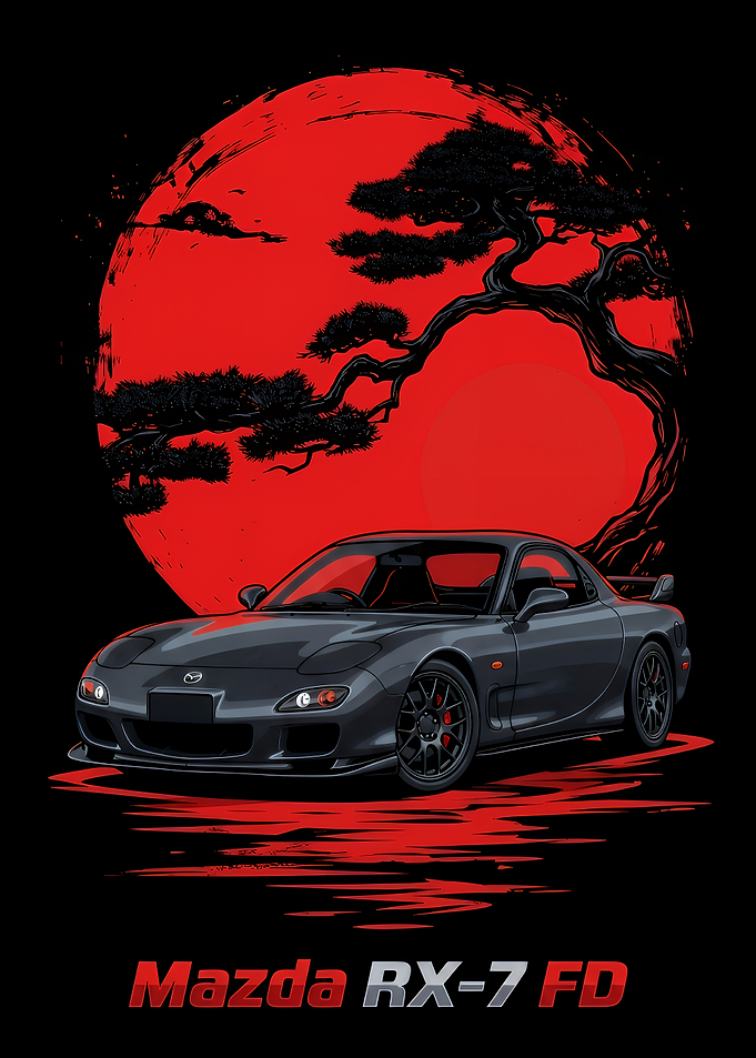 Mazda RX-7 FD Japanese Style Art