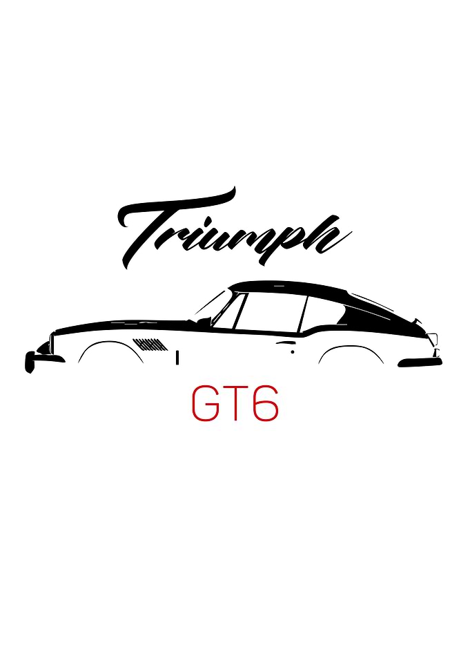 Triumph GT6 Minimalist Car Illustration