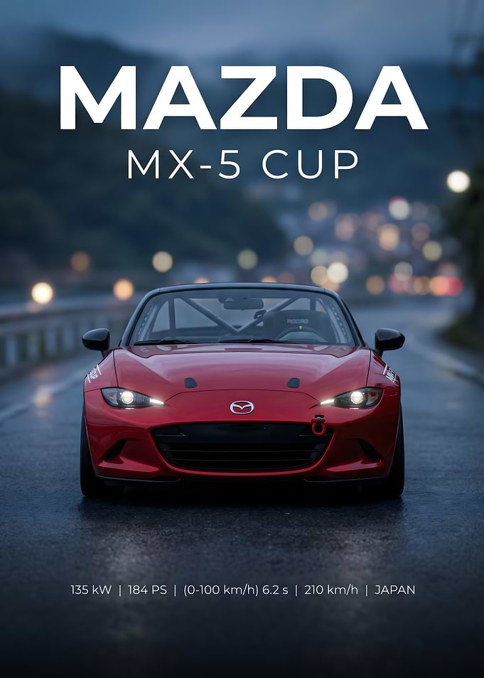 Mazda MX-5 Cup Car Poster