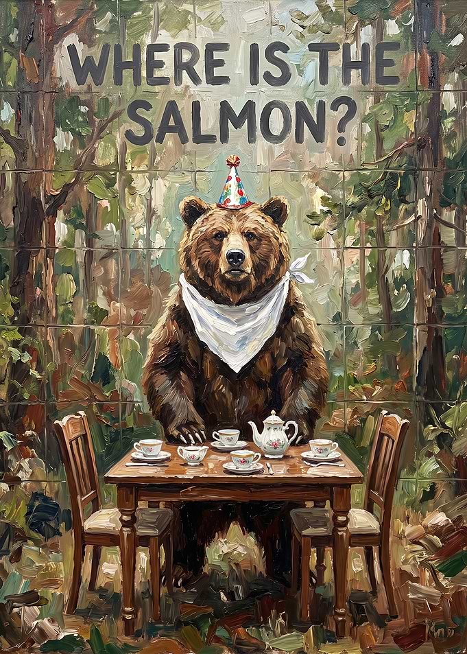Bear Having Tea Party