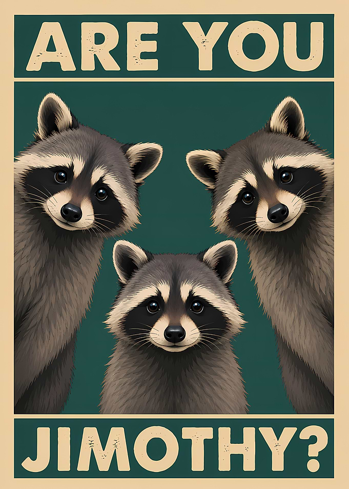 Are You Jimothy? Raccoon Poster