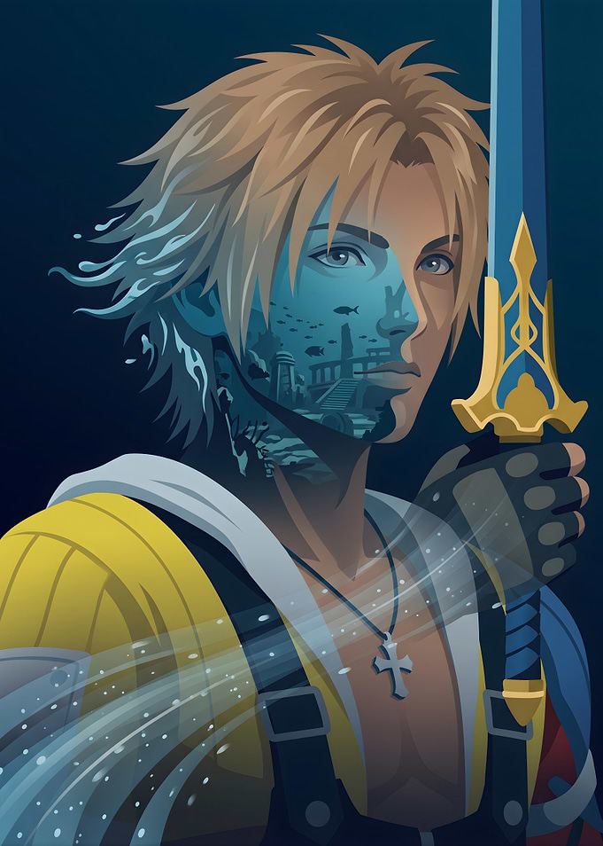 Tidus Final Fantasy X Portrait