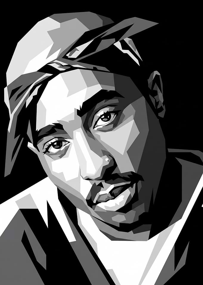Tupac Shakur WPAP Pop Art Portrait
