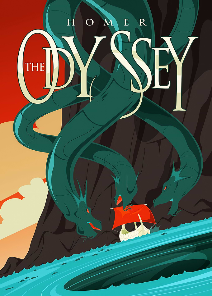 The Odyssey Scylla Illustration