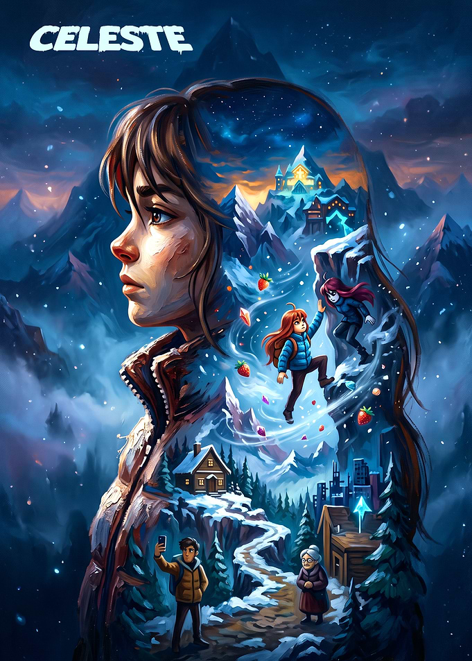 Celeste Game Fan Art Poster