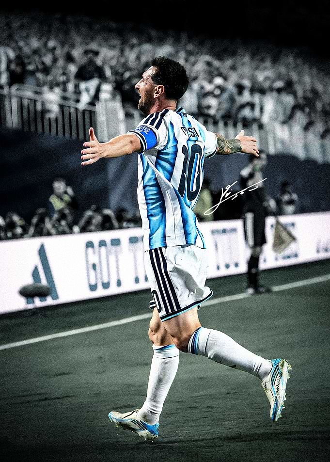 Lionel Messi Celebrating Goal