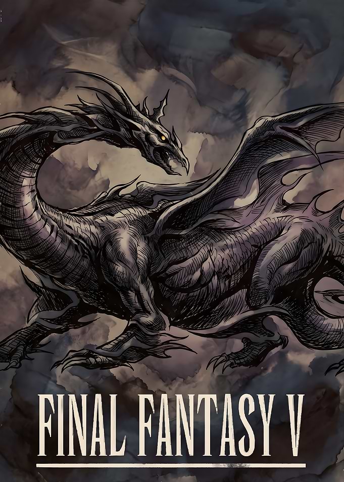 Final Fantasy V Dragon Illustration