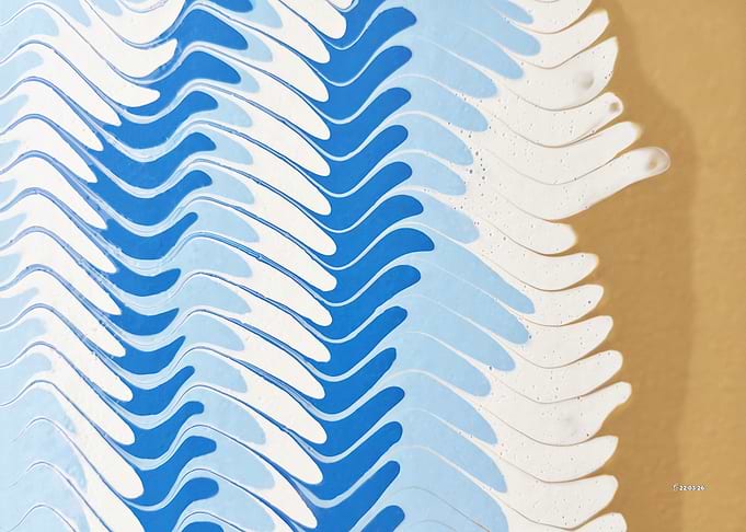 Abstract Blue and White beachscape