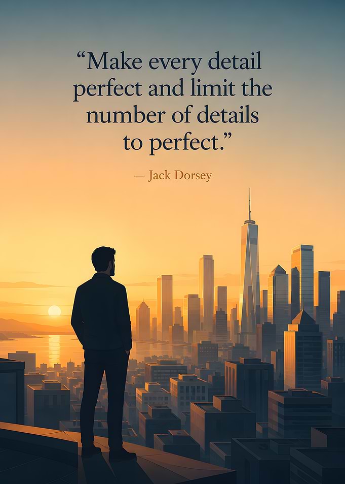Jack Dorsey Inspirational Cityscape Quote