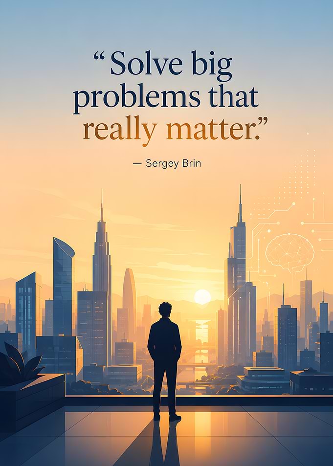 Sergey Brin Inspirational Quote Poster