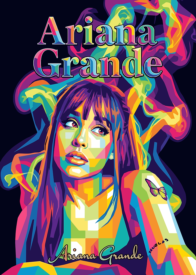 Ariana Grande Pop Art Portrait
