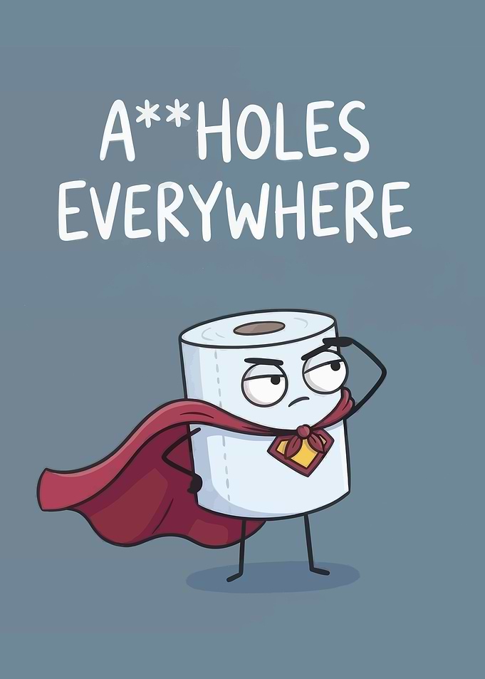Funny Toilet Paper Superhero Illustration