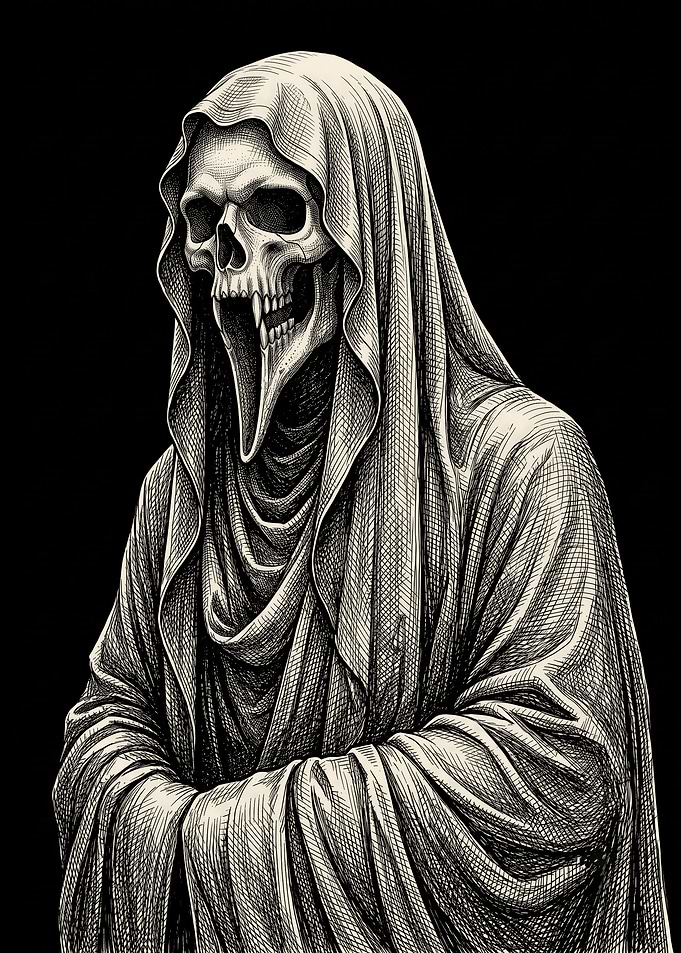 Grim Reaper Skull Portrait