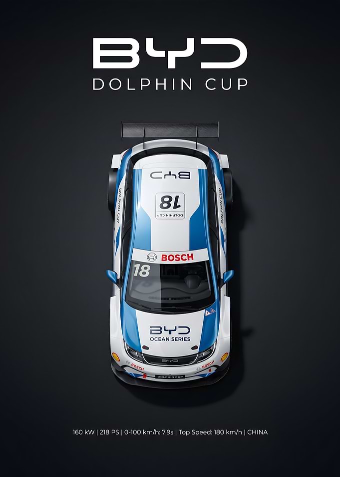 BYD Dolphin Cup Racing Car Poster