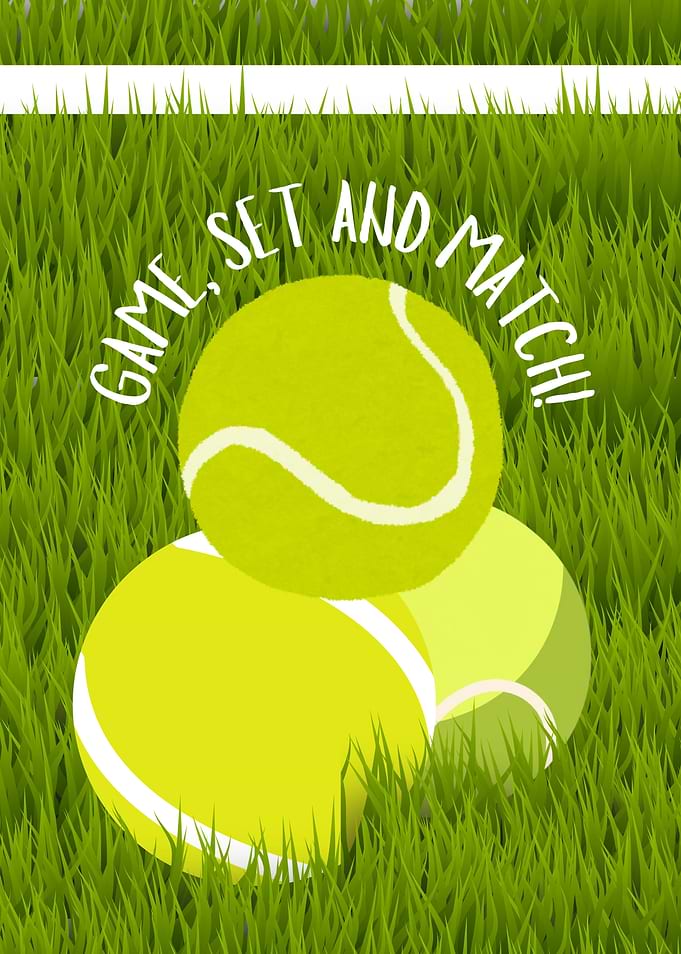 Game Set and Match Tennis Poster