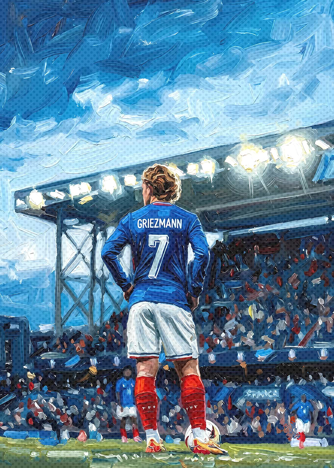Antoine Griezmann France Soccer Player Painting