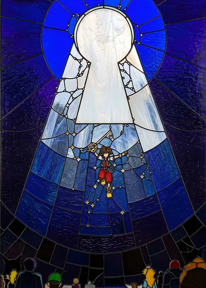 Kingdom Hearts Stained Glass Art