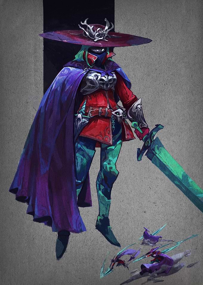 Fantasy Warrior with Glowing Sword