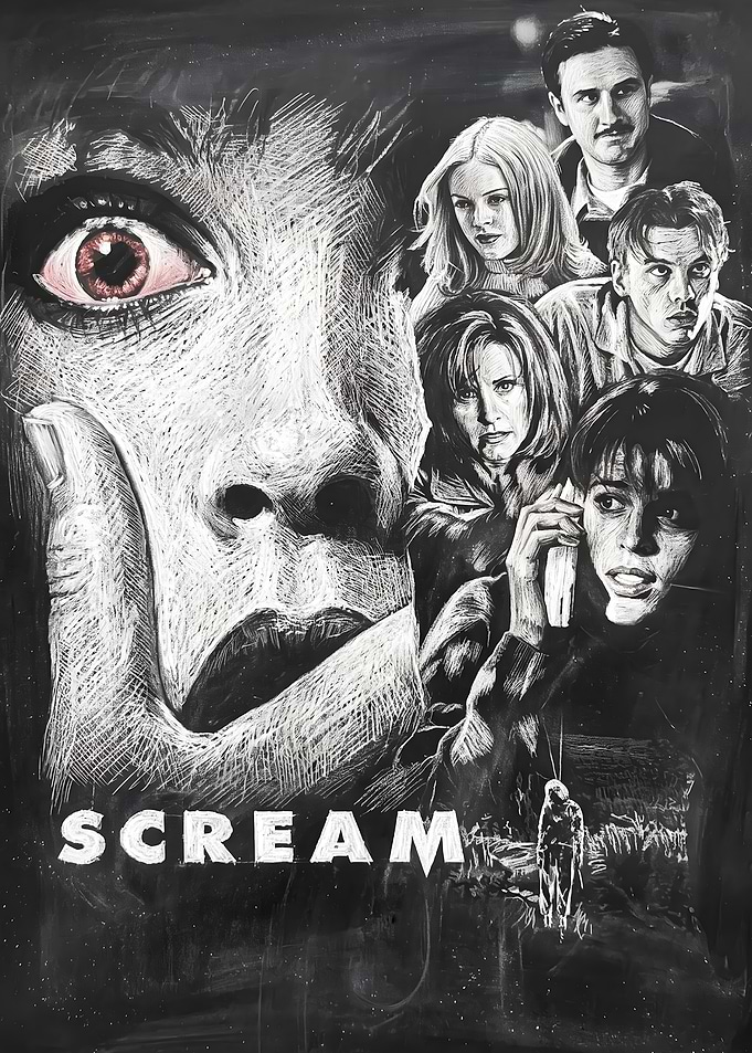 Scream Movie Poster Sketch Art
