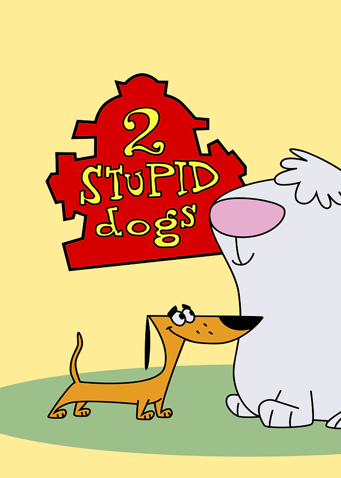 2 Stupid Dogs Cartoon Poster