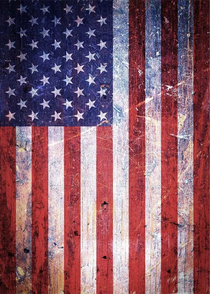 Distressed American Flag Wall Art