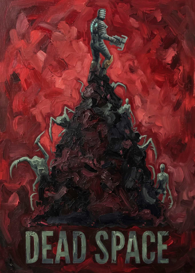 Dead Space Isaac Clarke Oil Painting