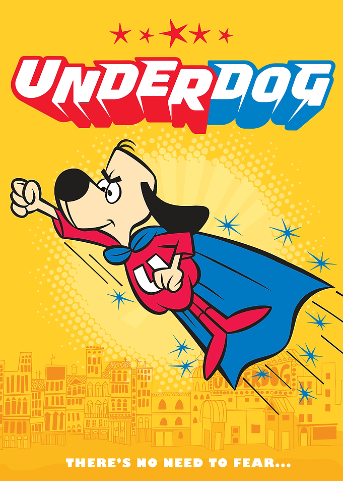 Underdog Cartoon Superhero Poster
