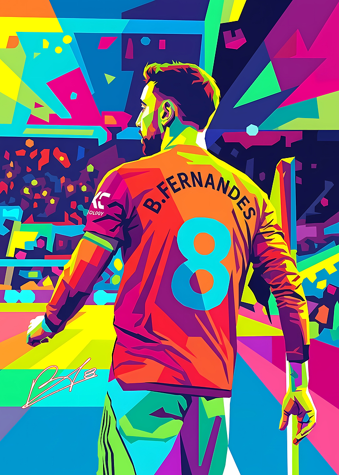 Bruno Fernandes Pop Art Portrait