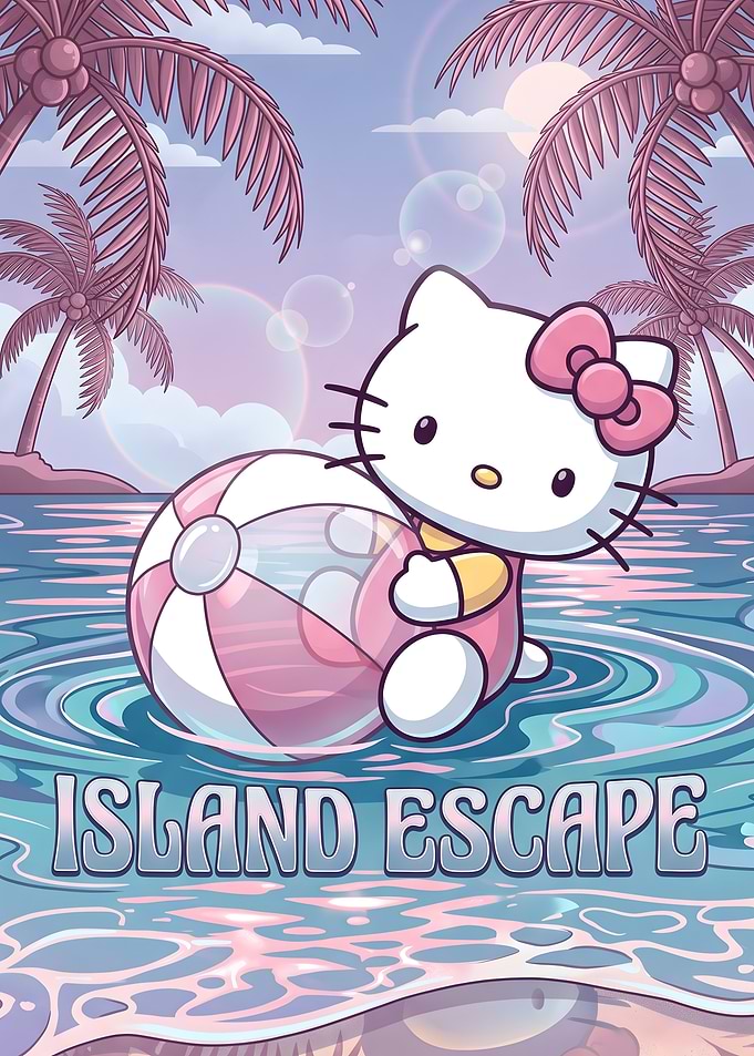 Hello Kitty Island Escape Beach Scene