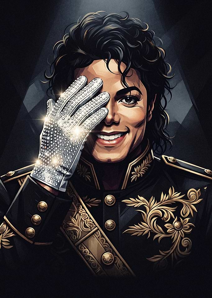 Michael Jackson Iconic Portrait Illustration