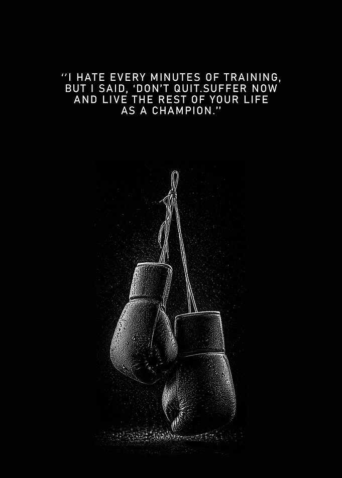 Muhammad Ali Boxing Quote Poster