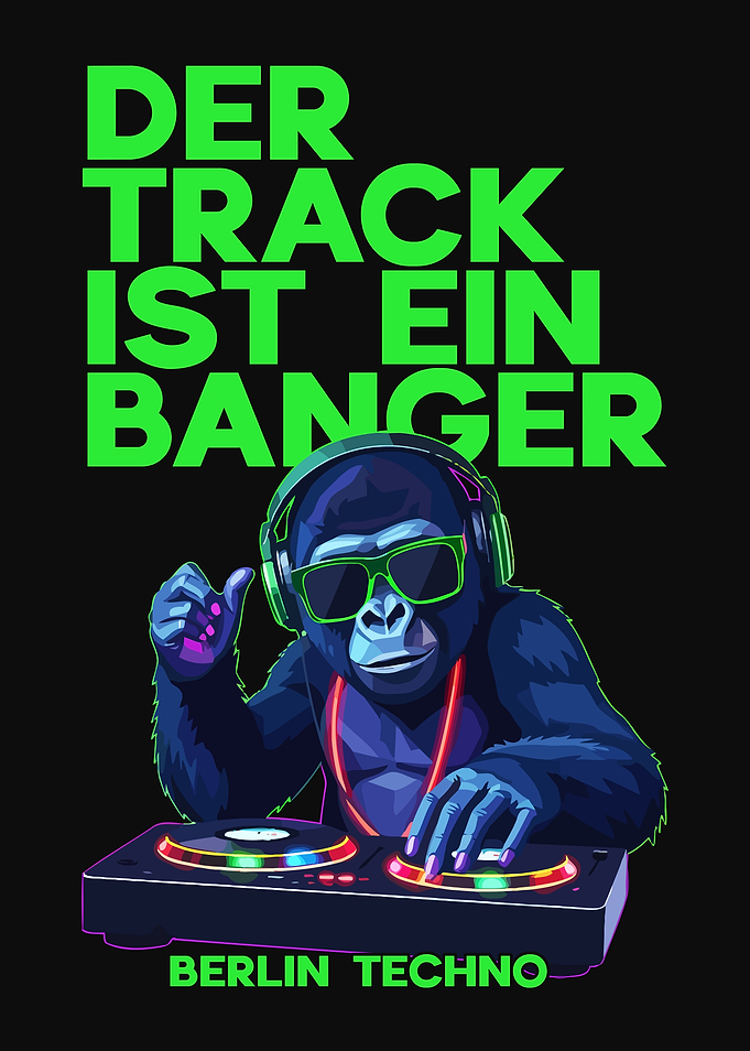 DJ Gorilla Berlin Techno Poster