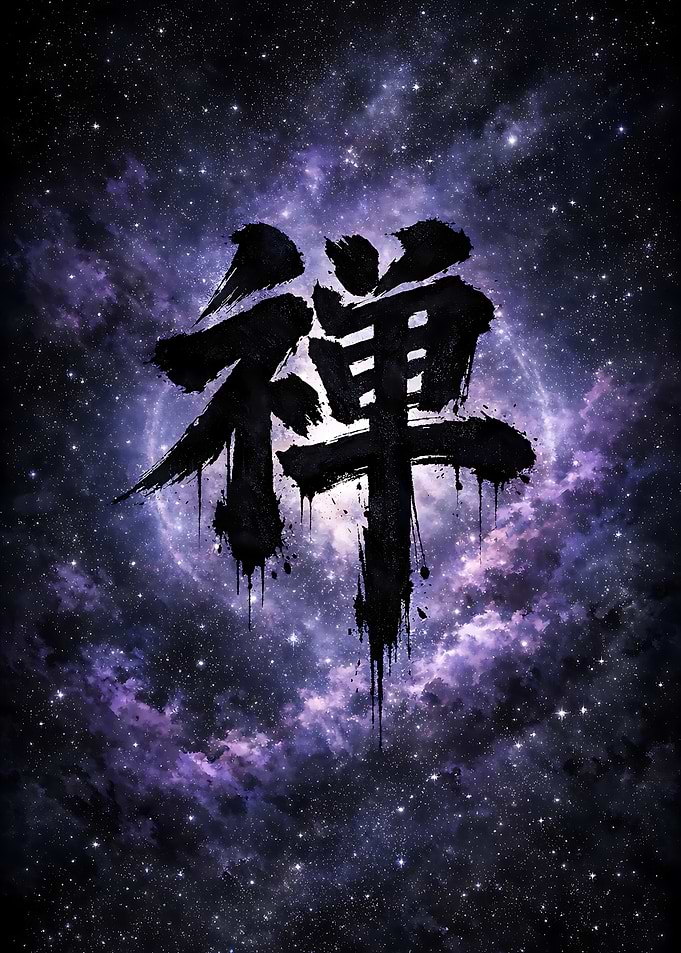 Zen Kanji Symbol in Space