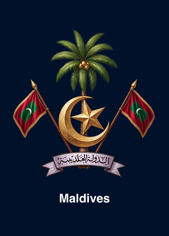 Official National Emblem of Maldives