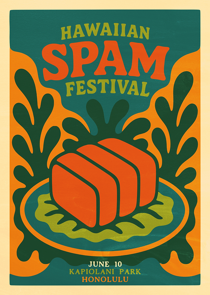 Hawaiian Spam Festival Vintage Poster