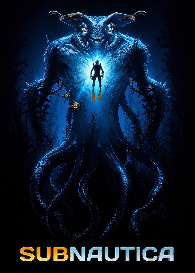 Subnautica Sea Emperor Leviathan Poster