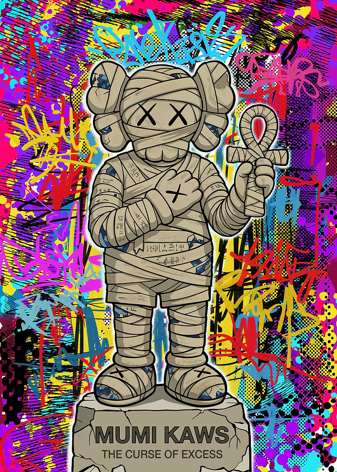 Kaws Mummy Graffiti Pop Art