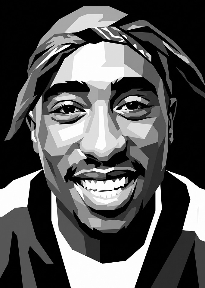 Tupac Shakur WPAP Pop Art Portrait