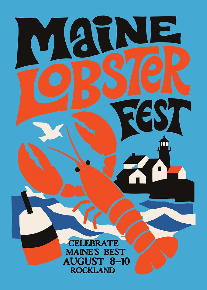 Maine Lobster Festival Vintage Poster