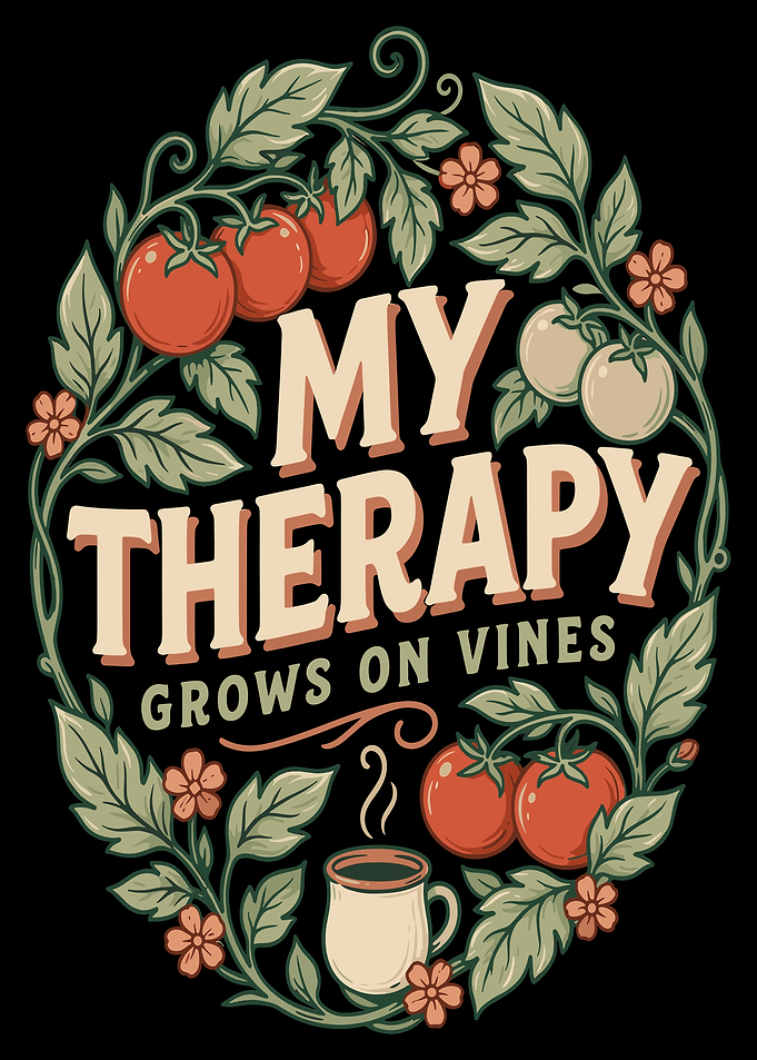 My Therapy Grows On Vines Tomato Art