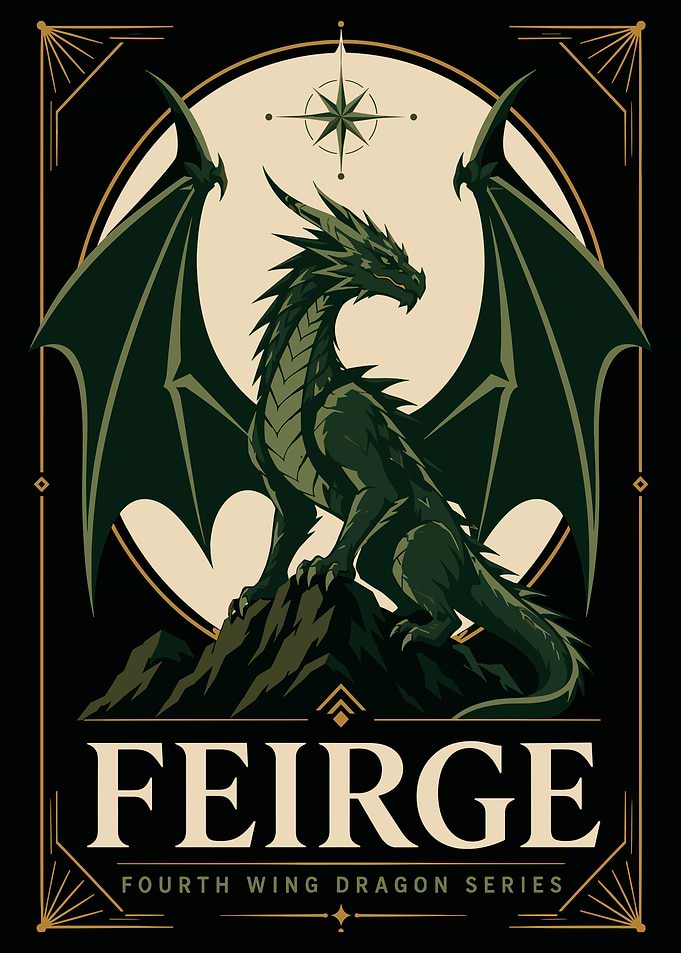 Feirge Fourth Wing Dragon Poster