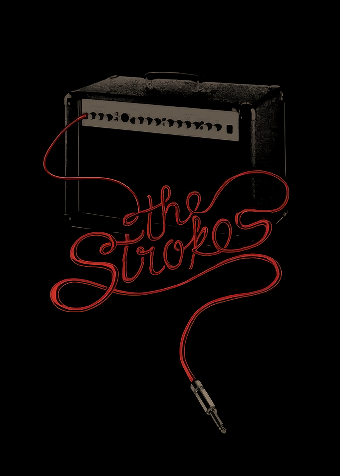 The Strokes Guitar Amp Typography Art