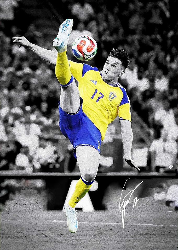 Gyokeres Soccer Player Bicycle Kick